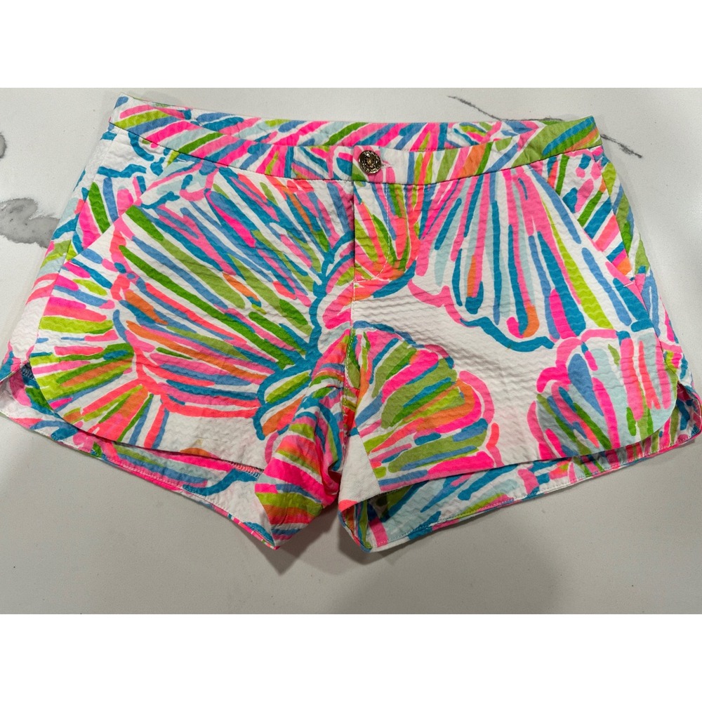 Lilly Pulitzer Women's Colorful Shell Print Seersucker Shorts